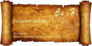 Csipka Helén névjegykártya